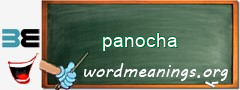 WordMeaning blackboard for panocha